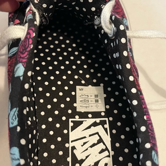 Vans Black and Pink Floral Sneakers - Picture 5 of 5